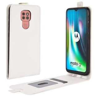 For Motorola Moto G9 / G9 Play R64 Texture Single Vertical Flip Leather Protective Case with Card Slots & Photo Frame(White)