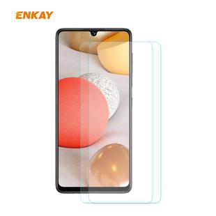 For Samsung Galaxy A42 5G 2pcs ENKAY Hat-Prince 0.26mm 9H 2.5D Curved Edge Tempered Glass Film