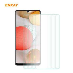 For Samsung Galaxy A42 5G 10pcs ENKAY Hat-Prince 0.26mm 9H 2.5D Curved Edge Tempered Glass Film