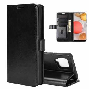 For Samsung Galaxy A42 5G R64 Texture Single Horizontal Flip Protective Case with Holder & Card Slots & Wallet& Photo Frame(Black)