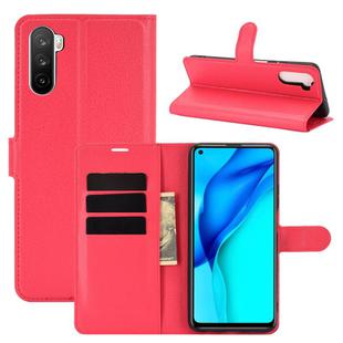For Huawei Mate 40 lite/Mai Mang 9 Litchi Texture Horizontal Flip Protective Case with Holder & Card Slots & Wallet(Red)