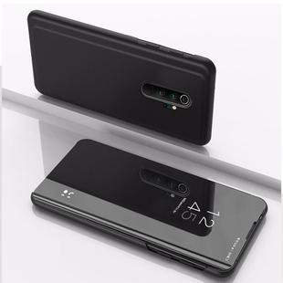 For Xiaomi Redmi 9 Plated Mirror Horizontal Flip Leather Case with Holder(Black)