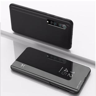 For Xiaomi Mi 10 Ultra Plated Mirror Horizontal Flip Leather Case with Holder(Black)