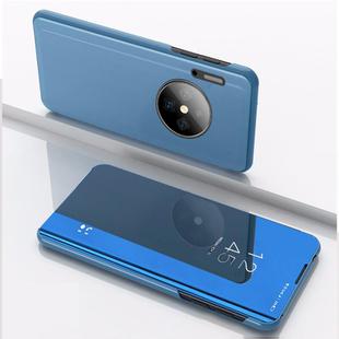 For Huawei Y9a 2020/Enjoy 20 Plus Plated Mirror Horizontal Flip Leather Case with Holder(Blue)