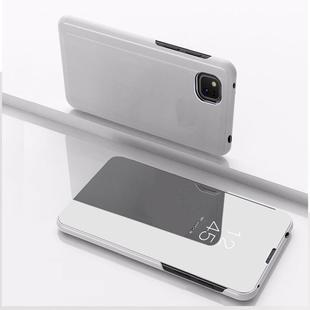 For OPPO Realme C11 Plated Mirror Horizontal Flip Leather Case with Holder(Silver)