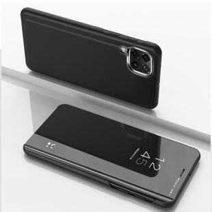 For OPPO Realme C15 Plated Mirror Horizontal Flip Leather Case with Holder(Black)
