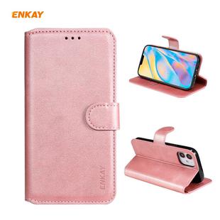 For iPhone 12 mini ENKAY Hat-Prince Horizontal Flip Leather Case with Holder & Card Slots & Wallet(Pink)