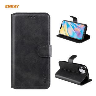 For iPhone 12 mini ENKAY Hat-Prince Horizontal Flip Leather Case with Holder & Card Slots & Wallet(Black)