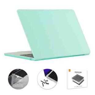 For MacBook Air 13.6 2022/2024 A2681 M2 / A3113 M3 EU Version ENKAY 3 in 1 Matte Laptop Case with TPU Keyboard Film / Anti-dust Plugs (Green)