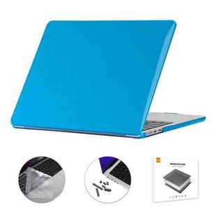 For MacBook Air 13.6 2022/2024 A2681 M2 / A3113 M3 EU Version ENKAY 3 in 1 Crystal Laptop Case with TPU Keyboard Film / Anti-dust Plugs (Baby Blue)