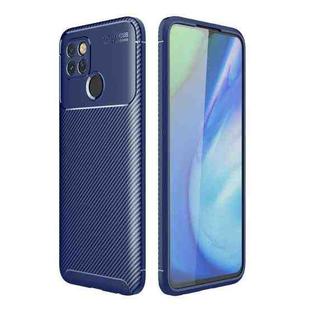 For OPPO Realme V3 Carbon Fiber Texture Shockproof TPU Case(Blue)