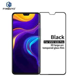 For vivo V20 Pro PINWUYO 9H 3D Curved Full Screen Explosion-proof Tempered Glass Film(Black)