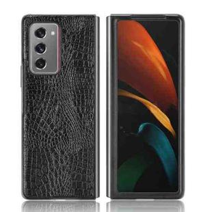 For Samsung Galaxy Z Fold2 / Z Fold2 5G Shockproof Crocodile Texture PC + PU Case(Black)
