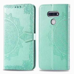 For LG Style3 L-41A Mandala Flower Embossed Horizontal Flip Leather Case with Bracket / Card Slot / Wallet / Lanyard(Green)