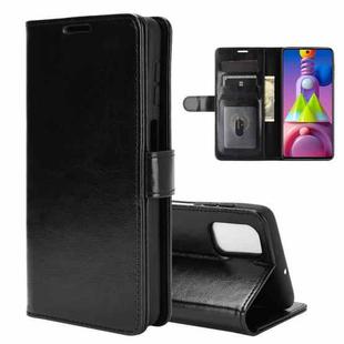 For Samsung Galaxy M51 (Side Fingerprint) R64 Texture Single Horizontal Flip Protective Case with Holder & Card Slots & Wallet & Photo Frame(Black)