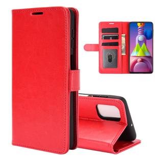 For Samsung Galaxy M51 (Side Fingerprint) R64 Texture Single Horizontal Flip Protective Case with Holder & Card Slots & Wallet & Photo Frame(Red)