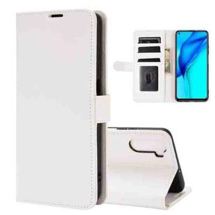 For Huawei Mate 40 lite/Maimang 9 R64 Texture Single Horizontal Flip Protective Case with Holder & Card Slots & Wallet& Photo Frame(White)