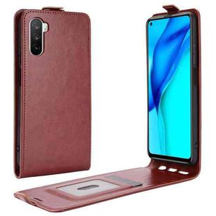 For Huawei Mate 40 lite/Maimang 9 R64 Texture Single Vertical Flip Leather Protective Case with Card Slots & Photo Frame(Brown)