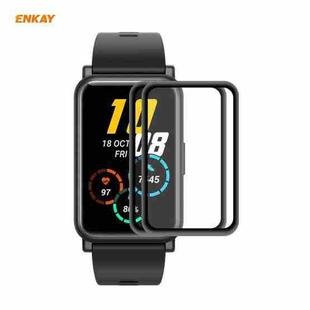 2 PCS For Huawei Honor Watch ES ENKAY Hat-Prince 3D Full Screen Soft PC Edge + PMMA HD Screen Protector Film