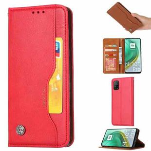 For Xiaomi Mi 10T / Mi 10T Pro Knead Skin Texture Horizontal Flip Leather Case with Photo Frame & Holder & Card Slots & Wallet(Red)