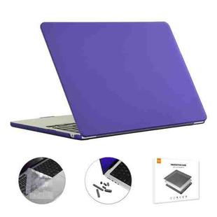 For MacBook Air 13.6 2022/2024 A2681 M2 / A3113 M3 US Version ENKAY 3 in 1 Matte Laptop Case with TPU Keyboard Film / Anti-dust Plugs (Deep Purple)