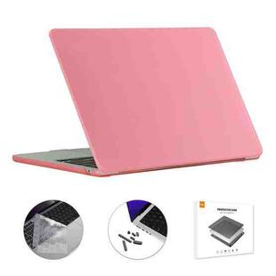 For MacBook Air 13.6 2022/2024 A2681 M2 / A3113 M3 US Version ENKAY 3 in 1 Matte Laptop Case with TPU Keyboard Film / Anti-dust Plugs (Pink)
