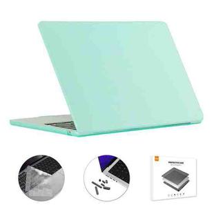 For MacBook Air 13.6 2022/2024 A2681 M2 / A3113 M3 US Version ENKAY 3 in 1 Matte Laptop Case with TPU Keyboard Film / Anti-dust Plugs (Green)