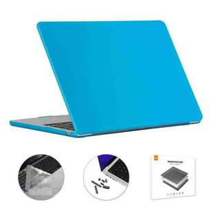 For MacBook Air 13.6 2022/2024 A2681 M2 / A3113 M3 US Version ENKAY 3 in 1 Matte Laptop Case with TPU Keyboard Film / Anti-dust Plugs (Baby Blue)