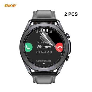 For Samsung Galaxy Watch3 45mm 2 PCS ENKAY Hat-Prince Clear HD PET Screen Protector Film