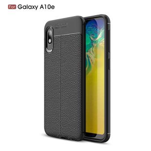 Litchi Texture TPU Shockproof Case for Galaxy A10e(Black)