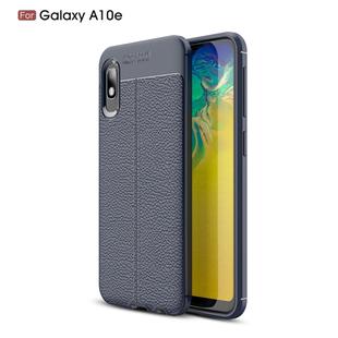 Litchi Texture TPU Shockproof Case for Galaxy A10e(Navy Blue)