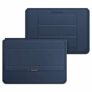4 in 1 Universal Laptop Holder PU Waterproof Protection Wrist Laptop Bag, Size:13/14inch(Dark blue)