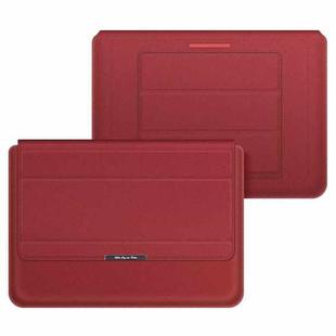 4 in 1 Universal Laptop Holder PU Waterproof Protection Wrist Laptop Bag, Size:15/16inch(Red)