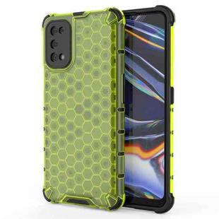 For OPPO Realme 7 Pro  Shockproof Honeycomb PC + TPU Case(Green)