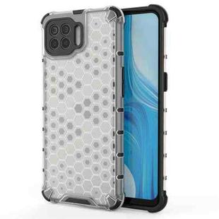 For OPPO F17  Shockproof Honeycomb PC + TPU Case(White)