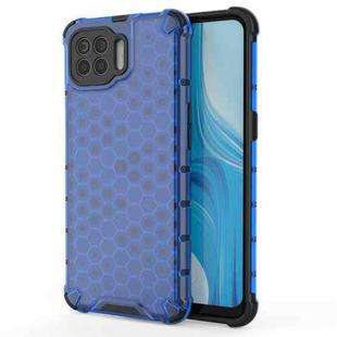 For OPPO Reno4 Lite Shockproof Honeycomb PC + TPU Case(Blue)