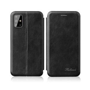 For Samsung Galaxy Note20 Ultra Integrated Voltage Retro Texture Magnetic TPU+PU Leather Case with Card Slot & Holder(Black)