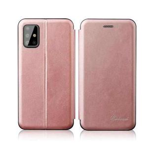 For Samsung Galaxy Note20 Ultra Integrated Voltage Retro Texture Magnetic TPU+PU Leather Case with Card Slot & Holder(Rose Gold)