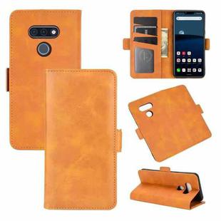 For LG style3 L-41A Dual-side Magnetic Buckle Horizontal Flip Leather Case with Holder & Card Slots & Wallet(Yellow)