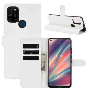 For WIKO View 5 Litchi Texture Horizontal Flip Protective Case with Holder & Card Slots & Wallet(White)