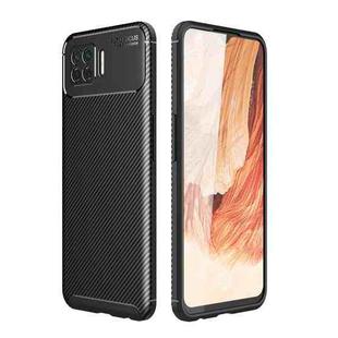 For OPPO F17 Carbon Fiber Texture Shockproof TPU Case(Black)