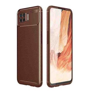 For OPPO F17 Carbon Fiber Texture Shockproof TPU Case(Brown)