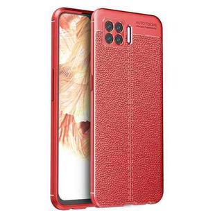 For OPPO F17 Litchi Texture TPU Shockproof Case(Red)