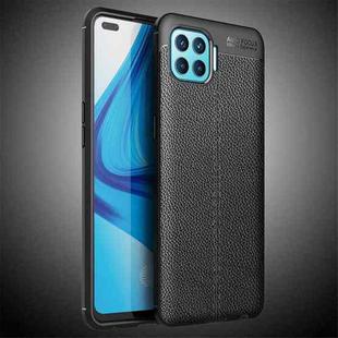 For OPPO F17 Pro Litchi Texture TPU Shockproof Case(Black)