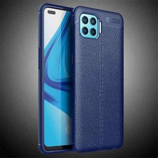 For OPPO F17 Pro Litchi Texture TPU Shockproof Case(Navy Blue)