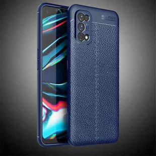 For OPPO Realme 7 Pro Litchi Texture TPU Shockproof Case(Navy Blue)