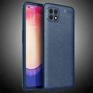 For Oppo Reno4 SE Litchi Texture TPU Shockproof Case(Navy Blue)