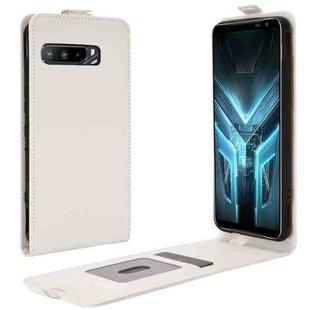 For Asus ROG Phone 3 Strix ZS661KS  R64 Texture Single Vertical Flip Leather Protective Case with Card Slots & Photo Frame(White)