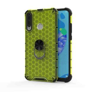 For Huawei Y7p 2020 Shockproof Honeycomb PC + TPU Ring Holder Protection Case(Green)