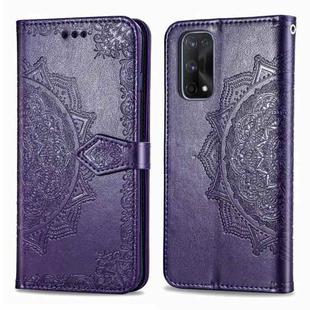 For OPPO Realme X7 Embossed Mandala Pattern TPU + PU Horizontal Flip Leather Case with Holder & Three Card Slots & Wallet(Purple)